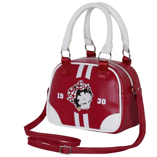 Betty Boop Varsity-Bowling Fashion Handtasche, Weinrote, 22 x 16 cm von Betty Boop