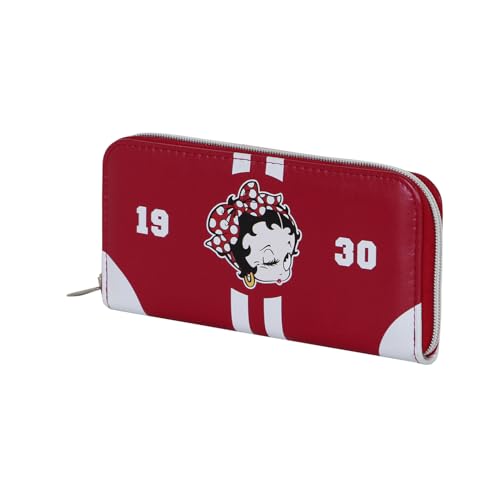 Betty Boop Varsity-Unverzichtbare Geldbörse, Weinrote, 19 x 10 cm von Betty Boop