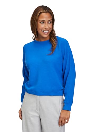 Betty & Co Damen Feinstrickpullover mit Fledermausärmeln Strong Blue,42 von Betty & Co