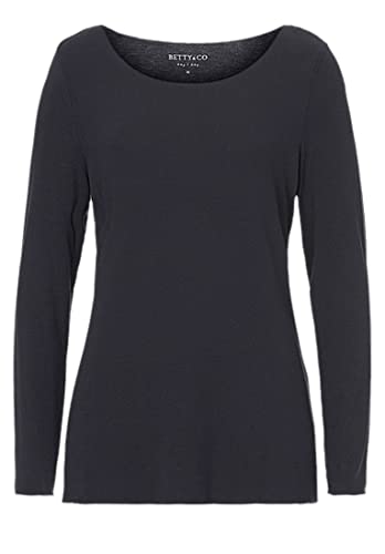 Betty & Co Damen Basic Shirt unifarben dunkelblau,L von Betty & Co