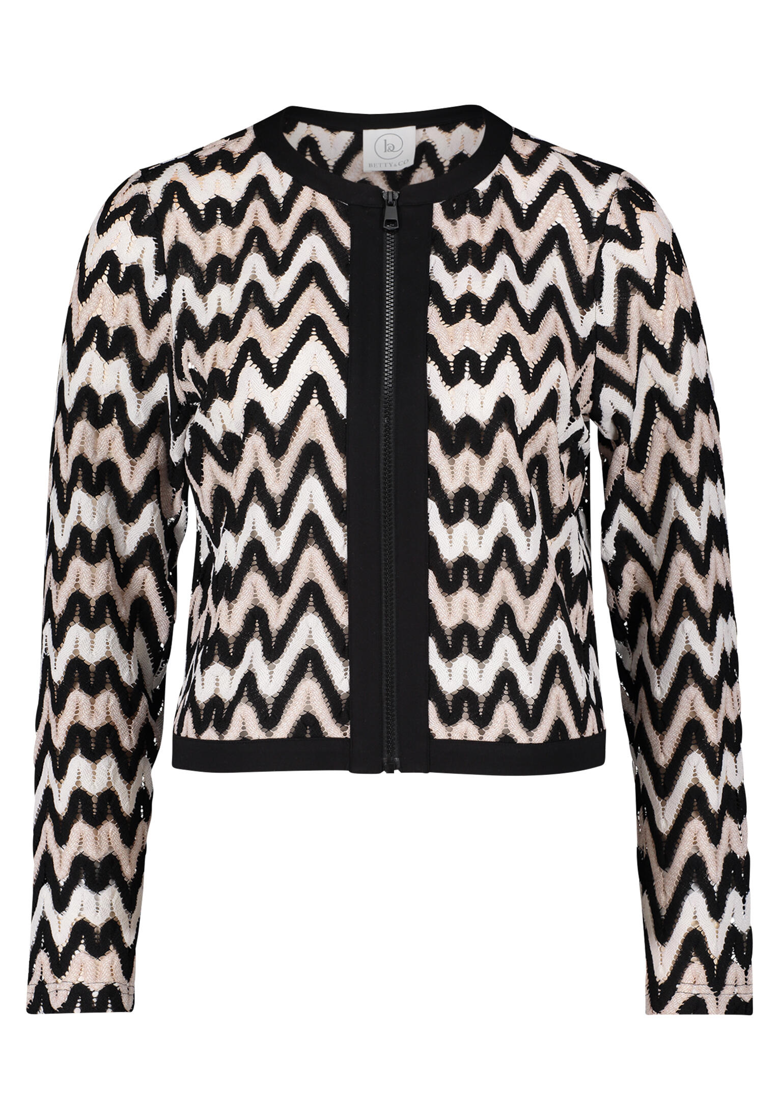 Betty & Co - Blazer-Jacke schwarz/braun - Gr. - 42 von Betty & Co