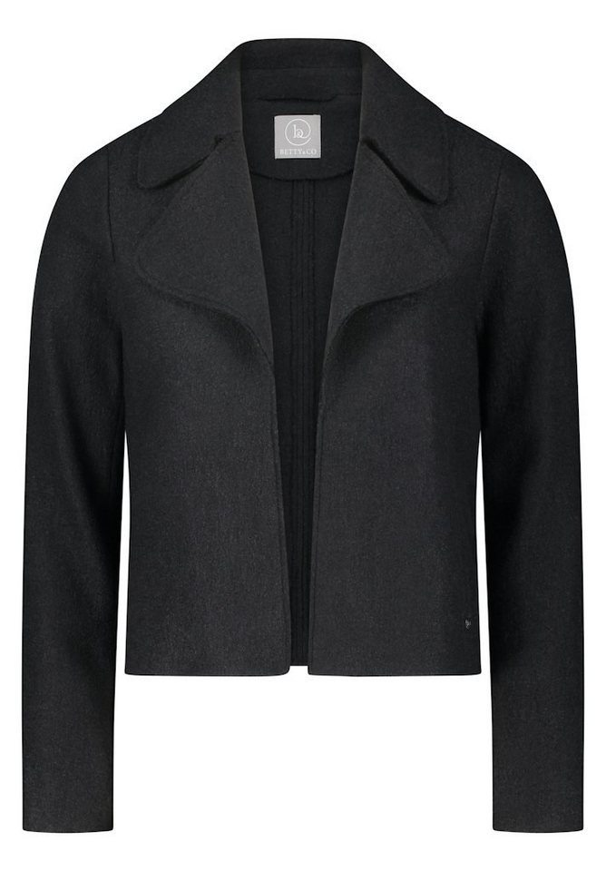 Betty&Co Blusenblazer Blazerjacke Kurz 1/1 Arm Black von Betty&Co