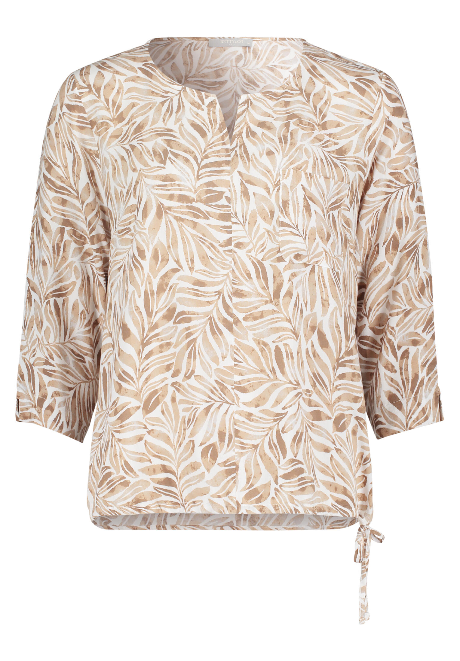 Betty & Co - Blusenshirt camel/cream - Gr. - 46 von Betty & Co