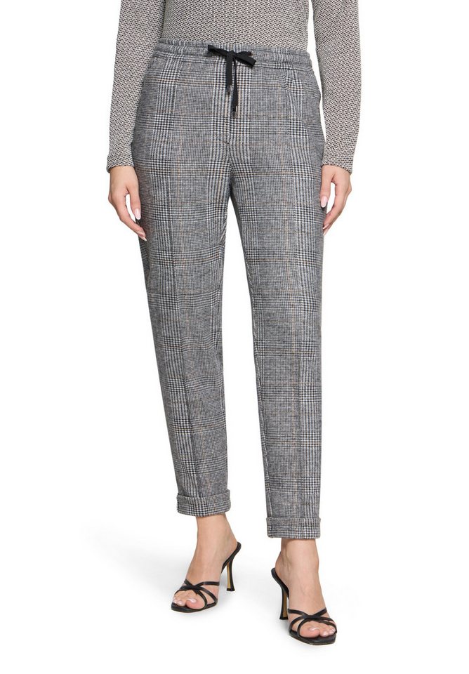Betty&Co Bundfaltenhose Damen Karo-Hose mit Bindegürtel Betty&Co Bundfaltenhose Damen Karo-Hose mit Bindegürtel von Betty&Co