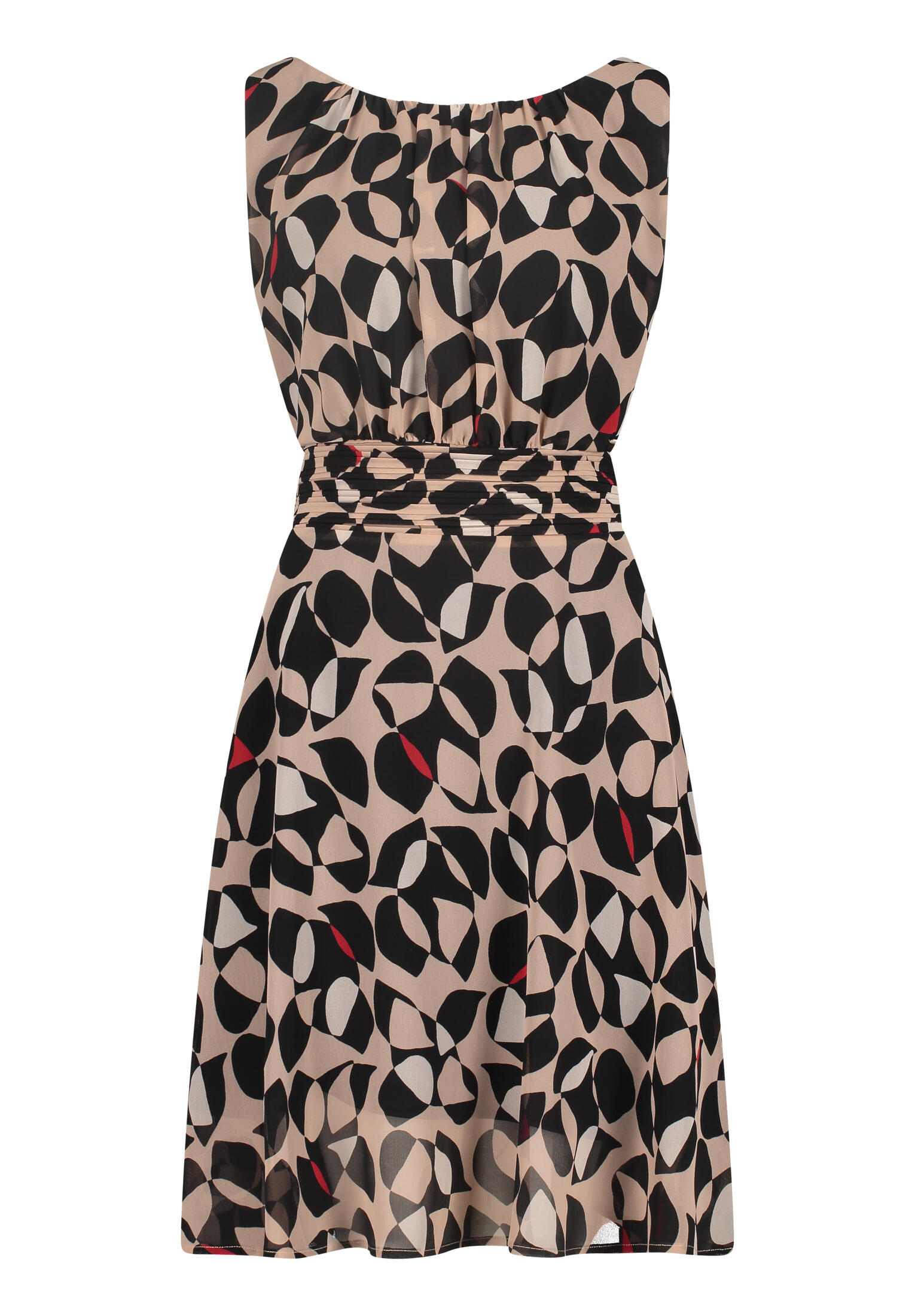 Betty & Co - Chiffonkleid taupe/black - Gr. - 42 von Betty & Co