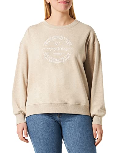 Betty & Co Damen 2581/3714 Sweatshirt, Cream/Cream, 42 von Betty & Co