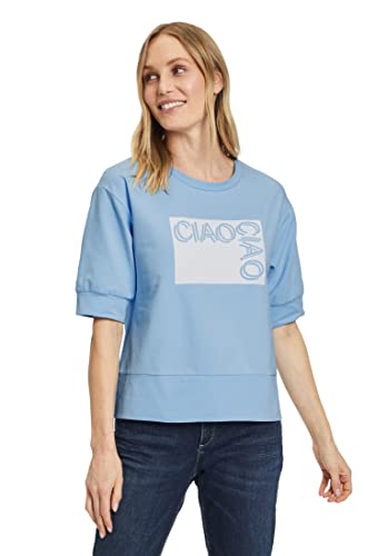 Betty & Co Damen 2666/3873 Sweatshirt, Light Blue/White, 42 von Betty & Co