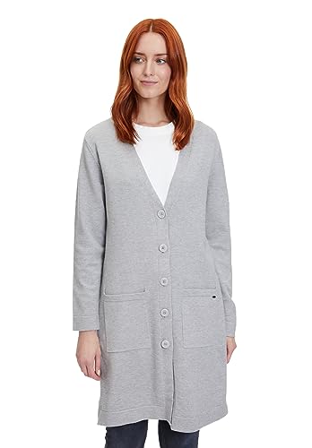 Betty & Co Damen 5655/3233 Strickjacke Lang 1/1 Arm, Light Silver Melange, 38 EU von Betty & Co