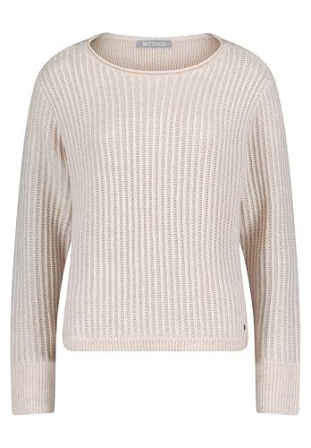 Betty & Co Damen Grobstrick-Pullover mit Lurexfaden 42, Crème Foncée Mélangée Betty & Co Damen Grobstrick-Pullover mit Lurexfaden 42, Crème Foncée Mélangée von Betty & Co