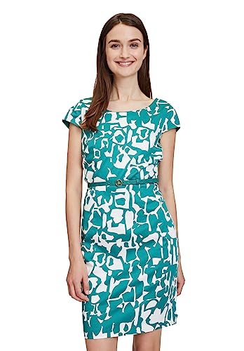 Betty & Co Damen Barcelona 1 Kleid, Green/Cream, 40 von Betty & Co