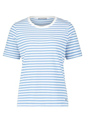 Betty & Co Damen Basic Shirt mit Ringel Weiß/Blau,S von Betty & Co