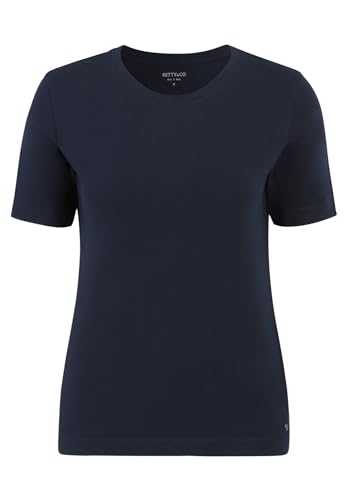Betty & Co Damen Basic Shirt mit Rundhalsausschnitt Navy Blue,S von Betty & Co