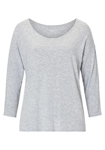 Betty & Co Damen Basic Shirt unifarben Light Silver Melange,XXL von Betty & Co