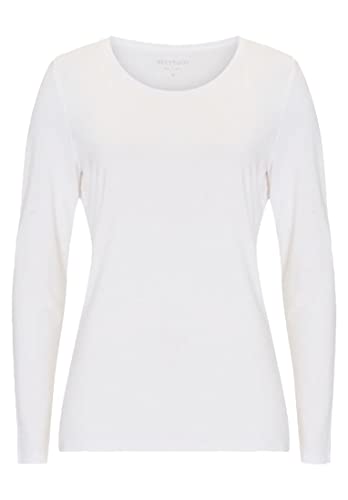 Betty & Co Damen Basic Shirt unifarben Weiß,M von Betty & Co