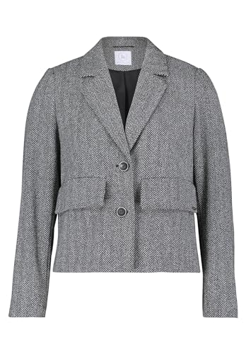 Betty & Co Damen Blazer-Jacke Langarm Schwarz/Weiß,38 von Betty & Co