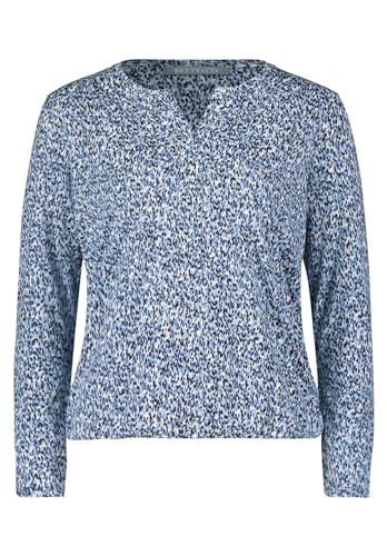 Betty & Co Damen Blusenshirt mit Gummizug Dunkelblau/Grau,L von Betty & Co