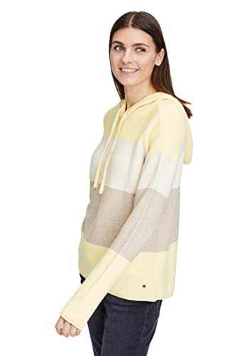 Betty & Co Damen Strickpullover mit Kapuze Yellow-Nature,44 von Betty & Co