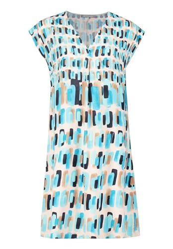 Betty & Co Damen Casual-Kleid mit Print Nature/Mint,46 von Betty & Co