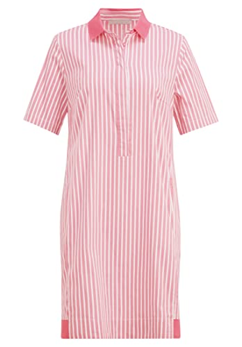 Betty & Co Damen Casual-Kleid mit Rippbündchen Pink/White,40 von Betty & Co