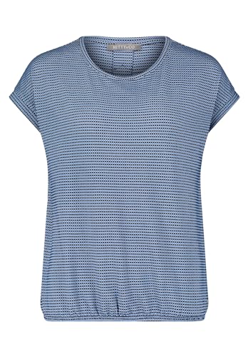 Betty & Co Damen Casual-Shirt mit Gummizug Dunkelblau/Blau,L von Betty & Co