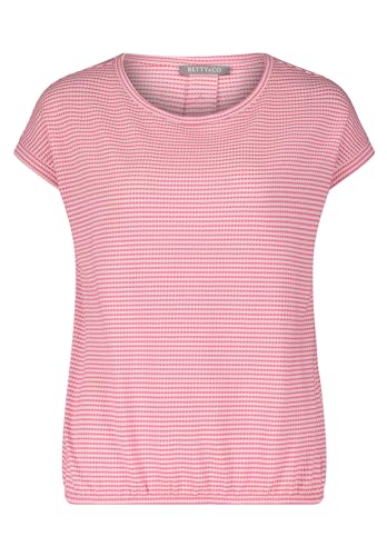 Betty & Co Damen Casual-Shirt mit Gummizug Pink/Rosa,L von Betty & Co