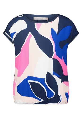 Betty & Co Damen Casual-Shirt mit Print Dark Blue/Pink,M von Betty & Co