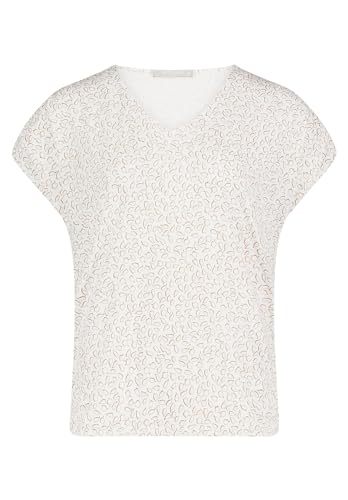 Betty & Co Damen Casual-Shirt mit Print Weiß/Camel,L von Betty & Co