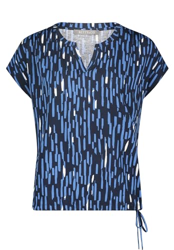 Betty & Co Damen Casual-Shirt mit Tunnelzug Dunkelblau/Blau,XL von Betty & Co