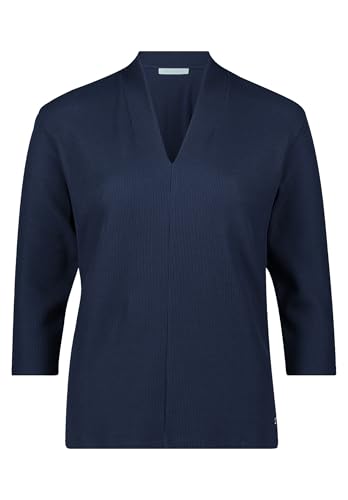 Betty & Co Damen Casual-Shirt mit V-Ausschnitt XXL, Dunkelblau von Betty & Co