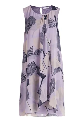 Betty & Co Damen Chiffonkleid im Layer Look 38, Lilac/Nature von Betty & Co