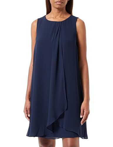 Betty & Co Damen Chiffonkleid im Layer Look Navy Blue,38 von Betty & Co