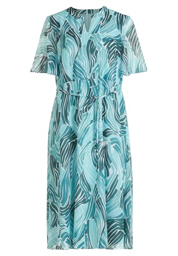 Betty & Co Damen Chiffonkleid mit Flügelärmeln 40, Petrol/Mint Betty & Co Damen Chiffonkleid mit Flügelärmeln 40, Petrol/Mint von Betty & Co