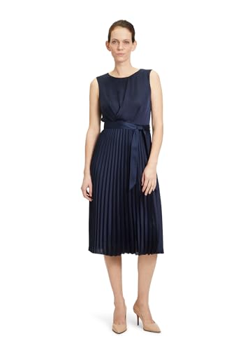 Betty & Co Damen Chiffonkleid mit Plissee Navy Blue,38 von Betty & Co