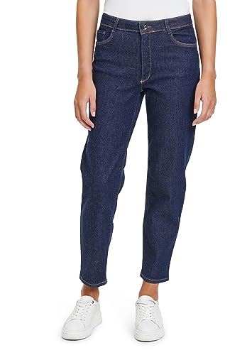 Betty & Co Damen Cropped-Jeans mit weitem Bein Dark Blue Denim,38 von Betty & Co