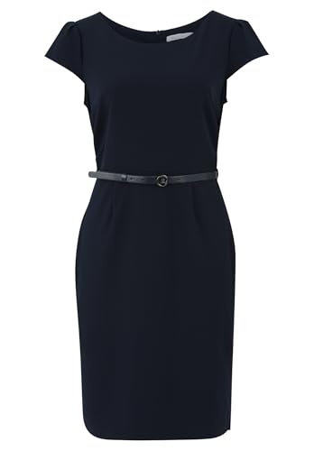 Betty & Co Damen Etuikleid mit Gürtel Dunkelblau,36 von Betty & Co