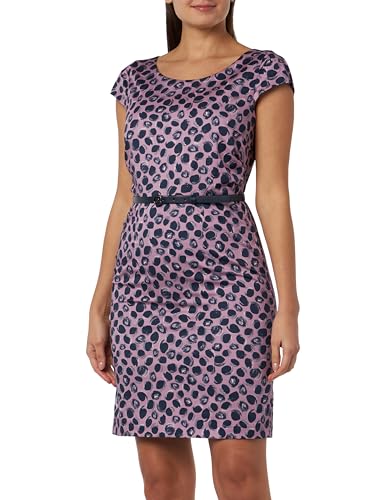 Betty & Co Damen Etuikleid mit Print Lilac/Dark Blue,38 von Betty & Co