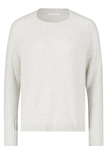 Betty & Co Damen Feinstrickpullover mit Rundhalsausschnitt Nature Melange,44 von Betty & Co