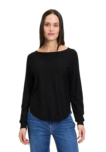 Betty & Co Damen Feinstrickpullover mit U-Boot-Ausschnitt Schwarz,46 von Betty & Co