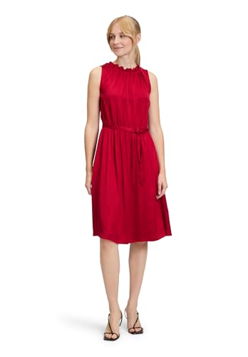 Betty & Co Damen Freizeitkleid mit Bindegürtel 42, Chili Pepper von Betty & Co