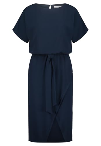 Betty & Co Damen Jerseykleid mit Raffung 38, Navy Blue von Betty & Co
