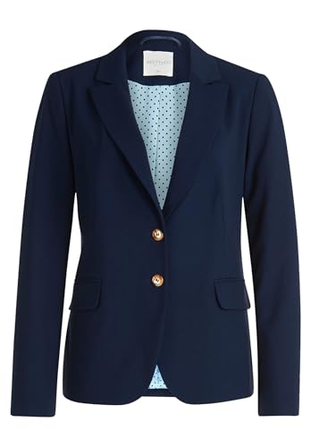Betty & Co Damen Klassischer Blazer mit Taschen 40, Dunkelblau von Betty & Co