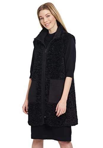 Betty & Co Damen 4297/3278 Weste Plüsch, Schwarz, 38 EU Betty & Co Damen 4297/3278 Weste Plüsch, Schwarz, 38 EU von Betty & Co