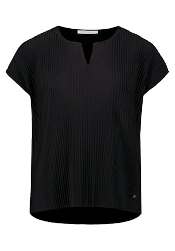 Betty & Co Damen Kurzarm-Shirt mit Plissee L, Schwarz Betty & Co Damen Kurzarm-Shirt mit Plissee L, Schwarz von Betty & Co