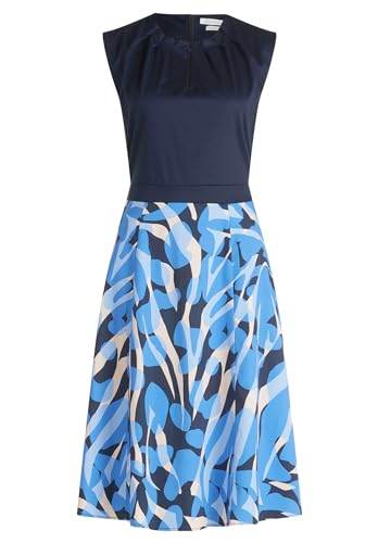 Betty & Co Damen Midikleid ohne Arm Dunkelblau/Blau,46 von Betty & Co