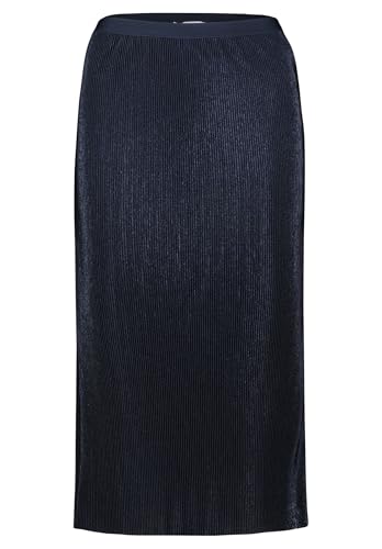 Betty & Co Damen Midirock mit Plissee 44, Dunkelblau Betty & Co Damen Midirock mit Plissee 44, Dunkelblau von Betty & Co