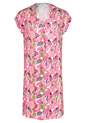 Betty & Co Damen Sommerkleid mit V-Ausschnitt Pink/Camel,36 von Betty & Co