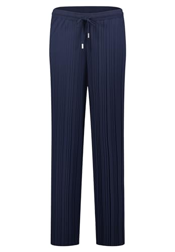 Betty & Co Damen Stretch-Hose mit Plissee Navy Blue,44 von Betty & Co