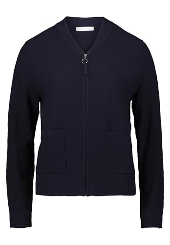 Betty & Co Damen Strick-Cardigan mit Reißverschluss 36, Dunkelblau von Betty & Co