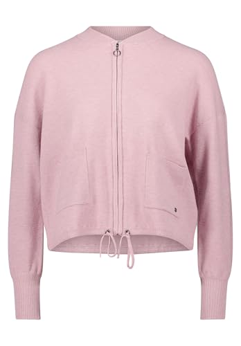 Betty & Co Damen Strick-Cardigan mit Reißverschluss 40, Rose Melange von Betty & Co