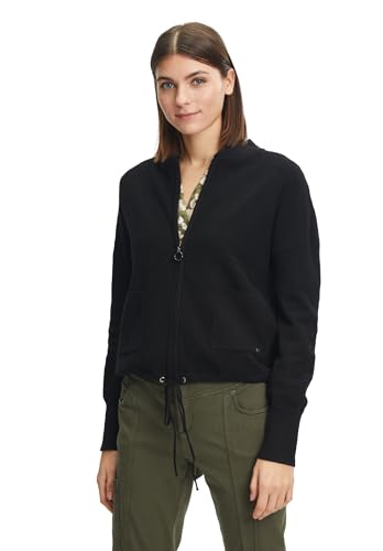 Betty & Co Damen Strick-Cardigan mit Reißverschluss Schwarz,36 von Betty & Co